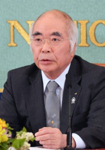 Akira Banzai, president of JA Zenchu in Japan National Press Club on Friday, May 10. 