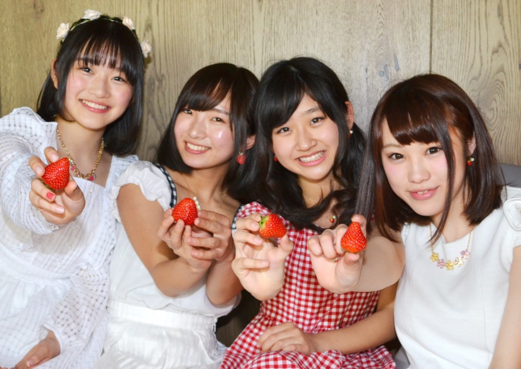 From left to right, Rina Maruyama (14), Nodoka Matsumoto (19), Hinata Kotera (13) and Chihiro Fujiwara (20)