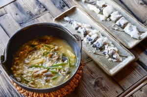 Local specialties, Ayu Zosui (rice porridge with sweet fish) and Ayu-no-Nare-Zushi (fermented sushi with sweet fish), are mild and light